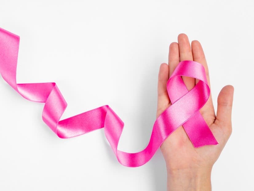 primer plano palma cinta rosa cancer